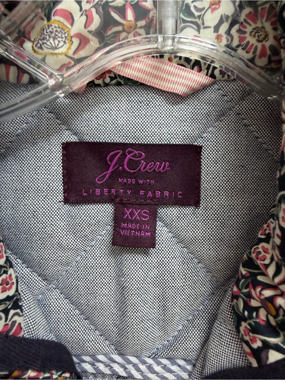 J. Crew Liberty Fabric Quilted Jacket Downtown Fields Garden Floral  Size XXS - Picture 9 of 9
